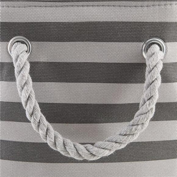 Pet Storage Collection Striped Paw Patch Bin, Small Round, Grayz, Medium Breeds - Picture 4 of 7